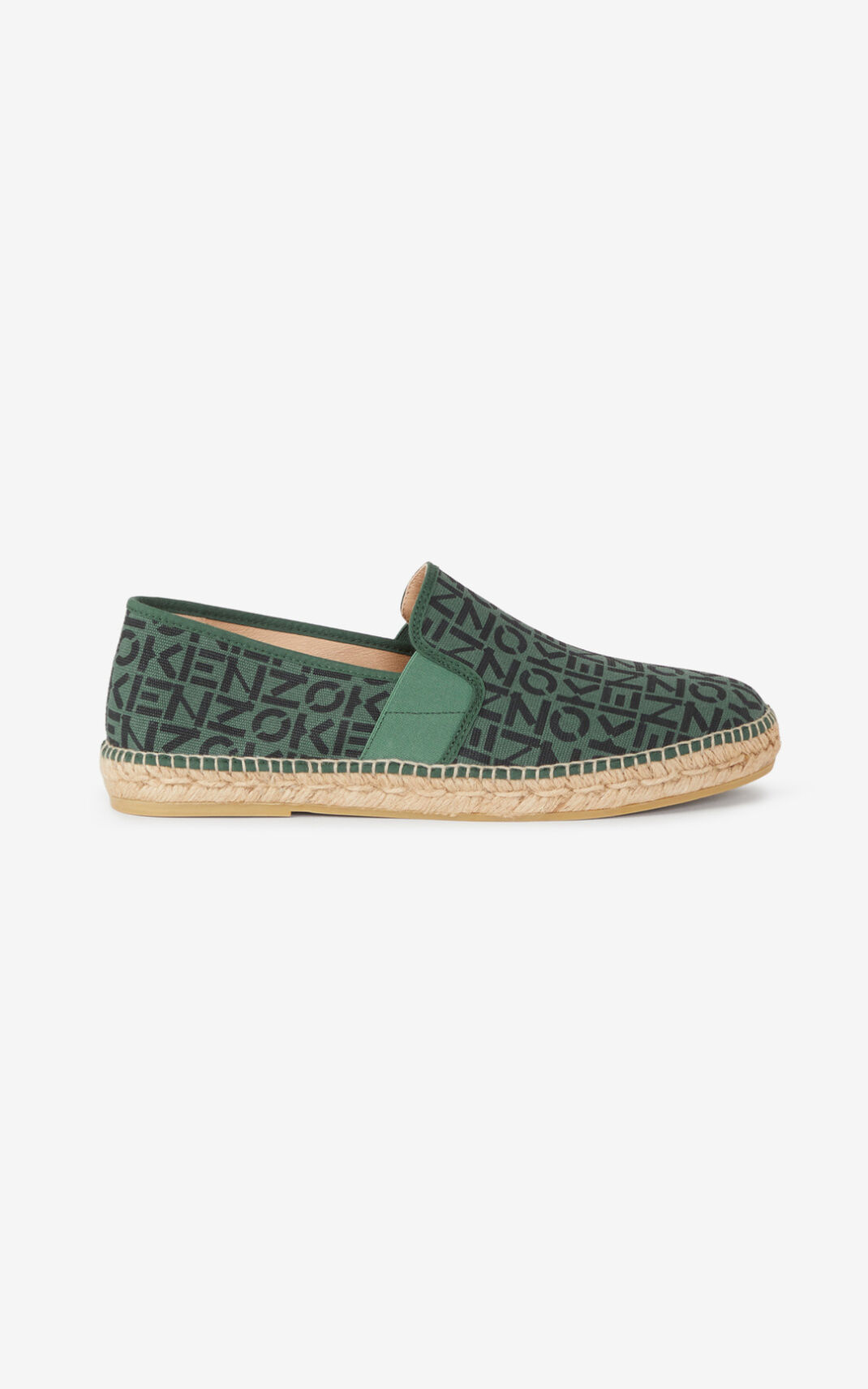 Kenzo Sport elasticated Espadril Erkek Koyu Yeşil | 8309-TBSXY